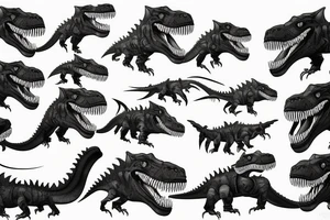 cyborg t-rex tattoo idea