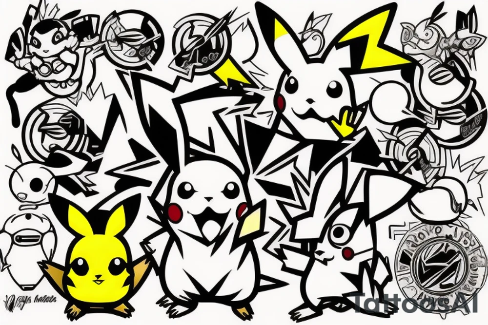 Pikachu tattoo idea