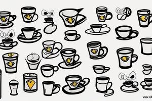 pikachu drinking coffee tattoo idea