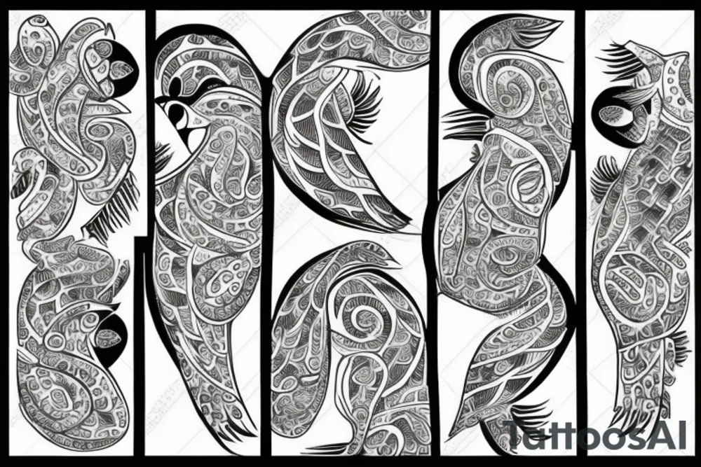 pattachitra bird tattoo idea
