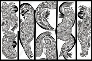 pattachitra bird tattoo idea