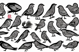 pattachitra bird tattoo idea