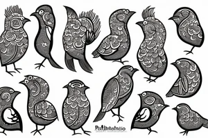 pattachitra bird tattoo idea