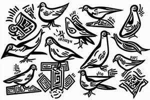 pigeon tattoo idea