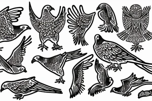 pigeon tattoo idea