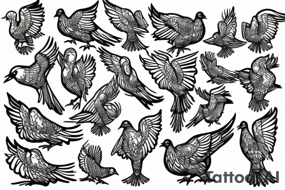 pigeon tattoo idea
