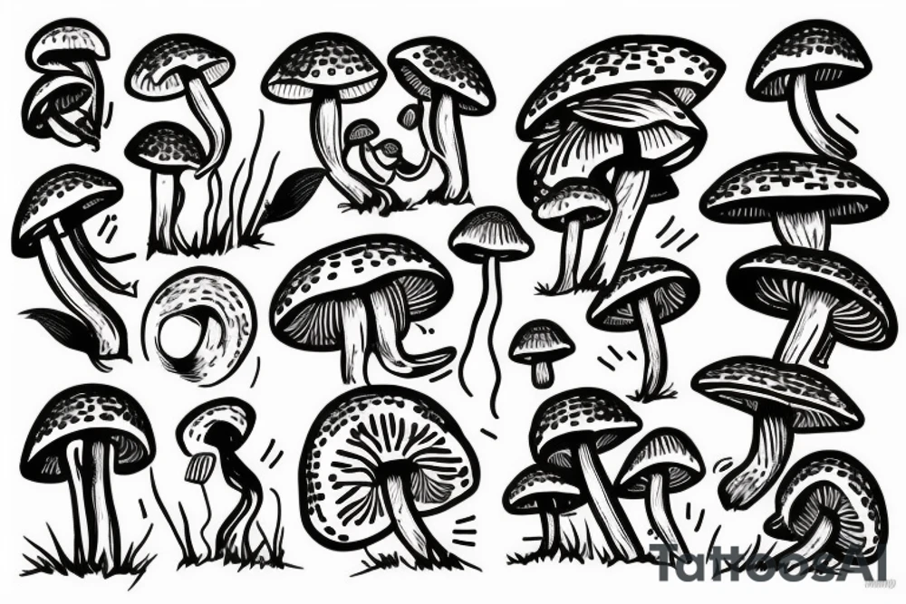 mushroom tattoo idea