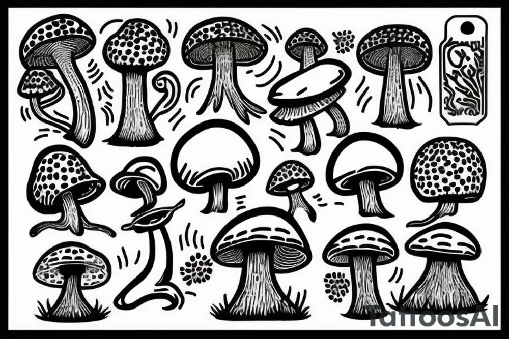 mushroom tattoo idea