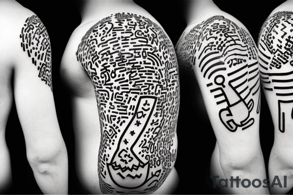 mushroom playing basketball tattoo idea