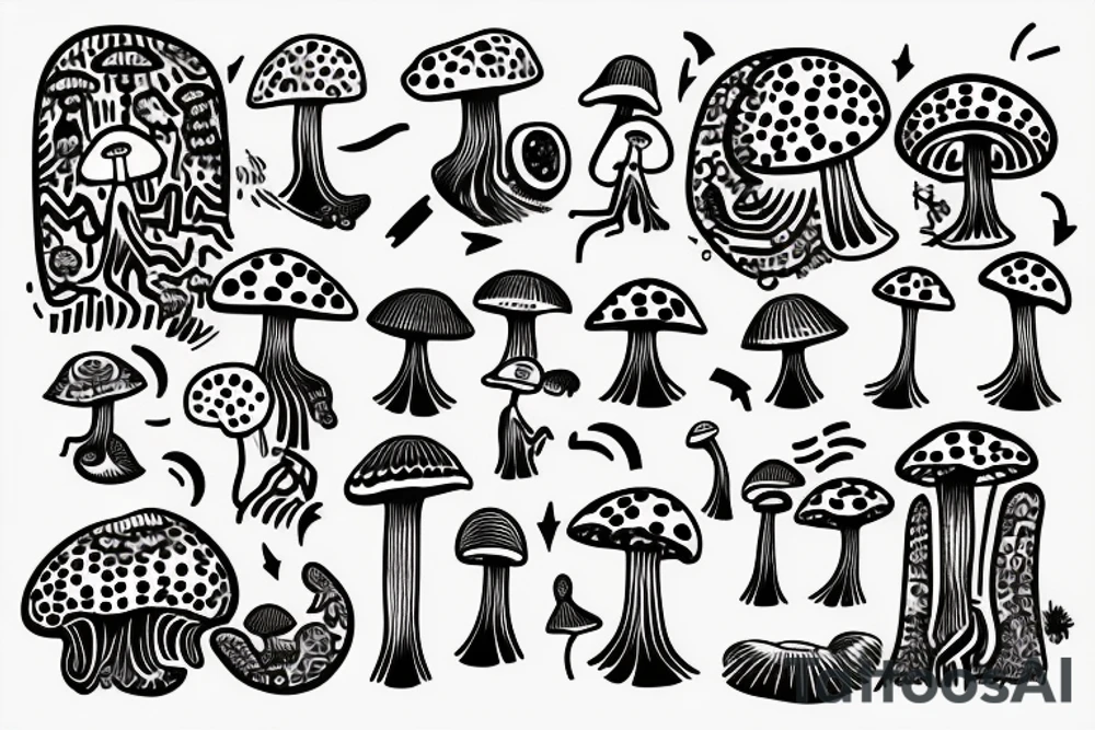 mushroom tattoo idea