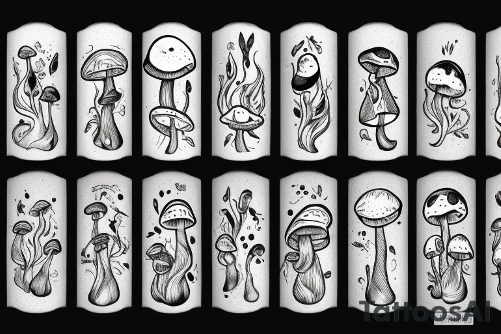 mushroom tattoo idea