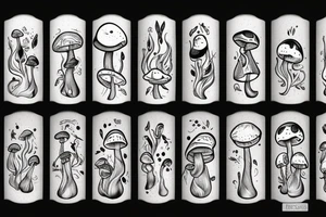 mushroom tattoo idea