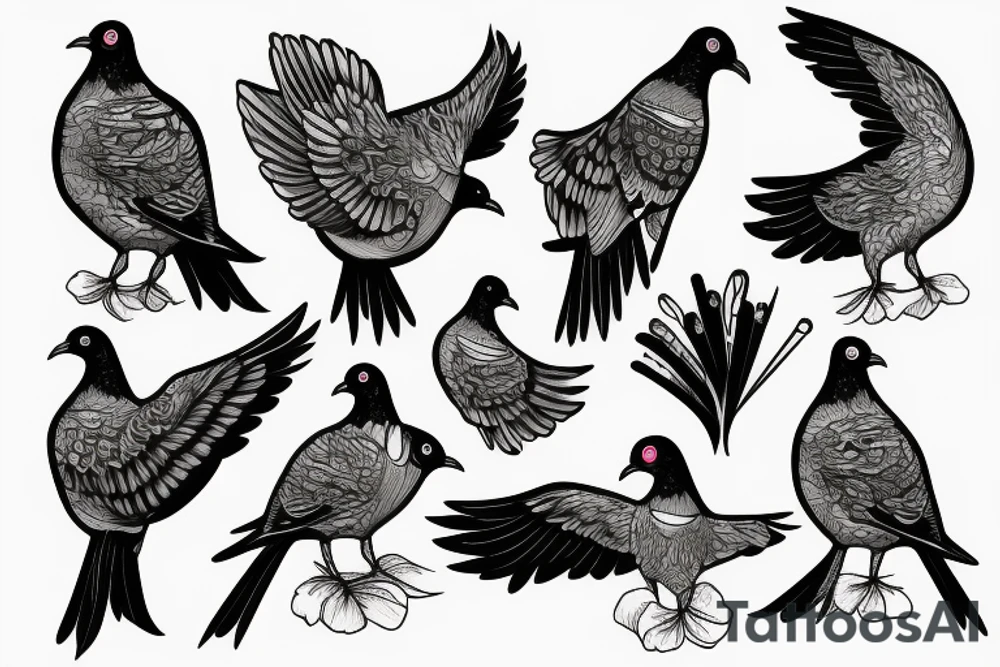 pigeon tattoo idea