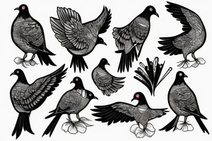 pigeon tattoo idea