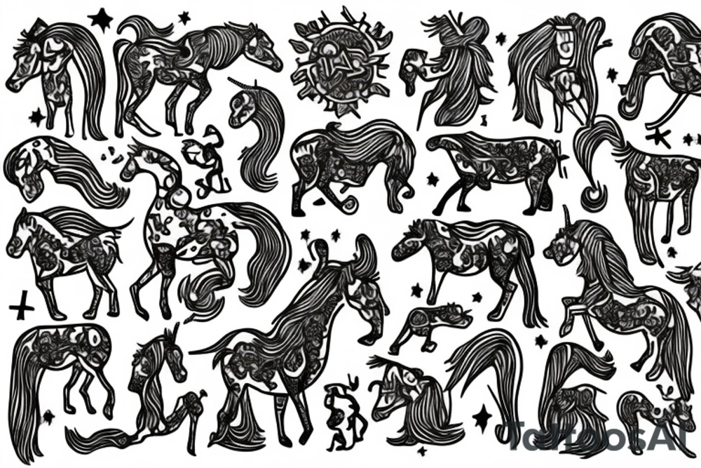 unicorn tattoo idea
