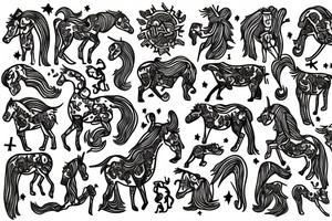 unicorn tattoo idea