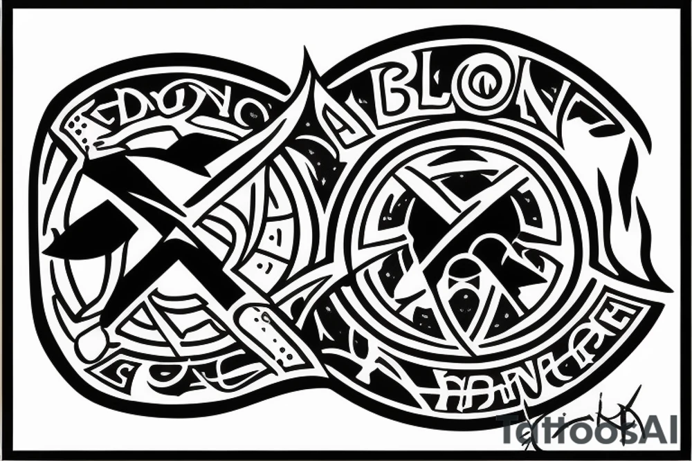 the rebellion logo from the tv show Andor tattoo idea