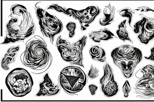ADHD represented in flowing way tattoo idea