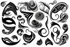 ADHD represented in flowing way tattoo idea