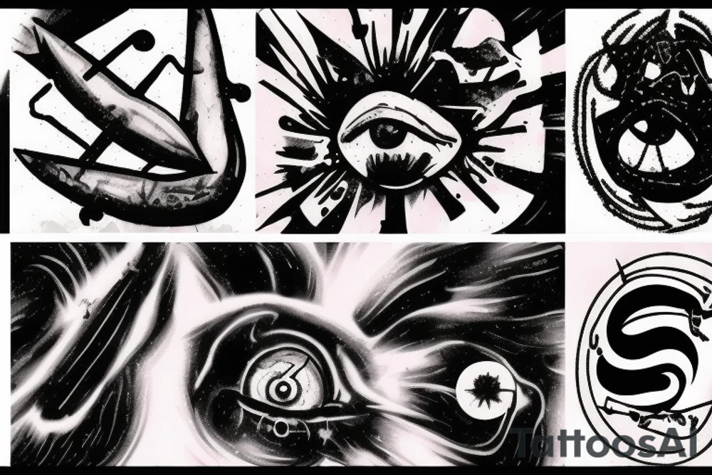 anxiety represented as Pink floyd album art tattoo idea