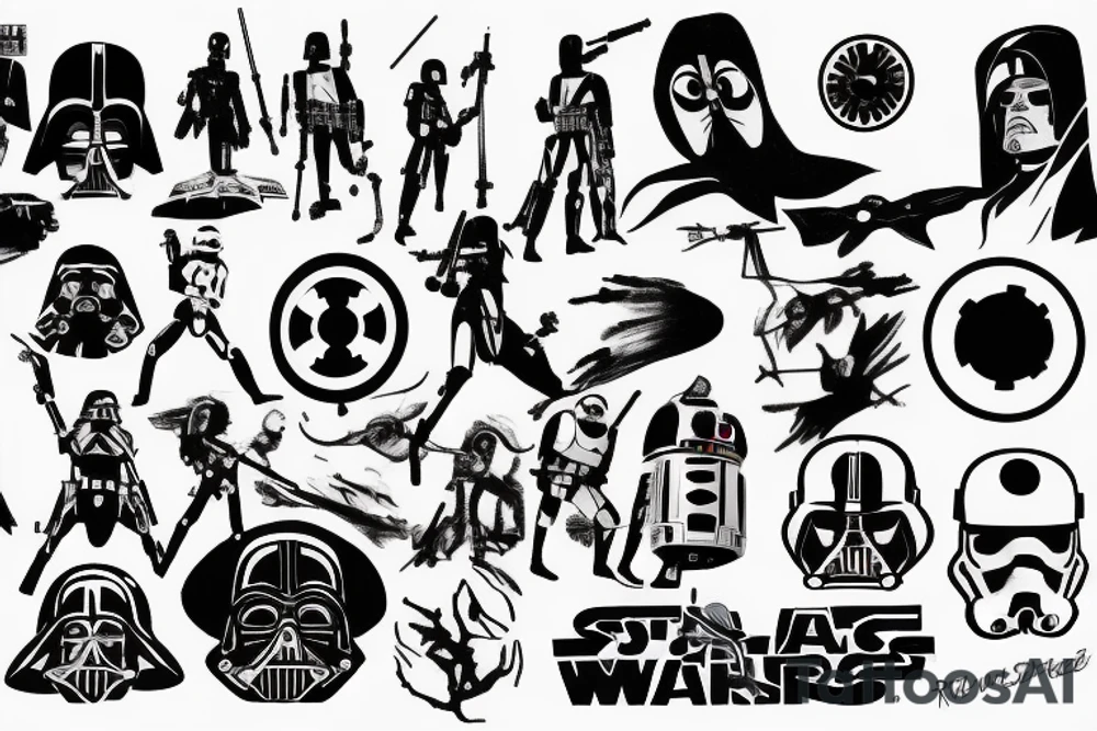 rebellion symbol from star wars tattoo idea