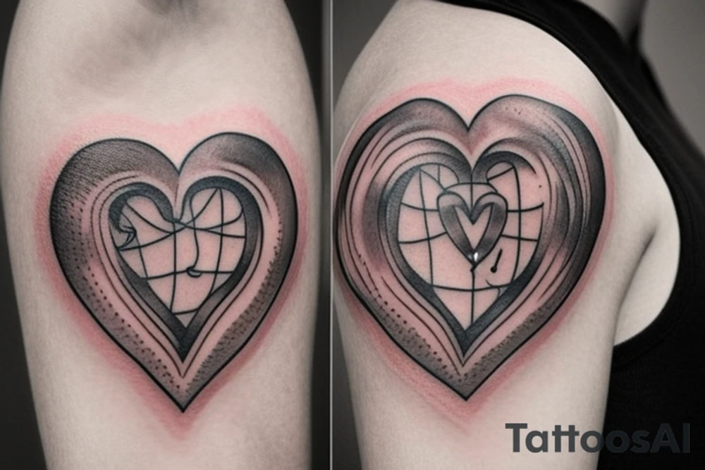 Super Realistic heart tattoo idea