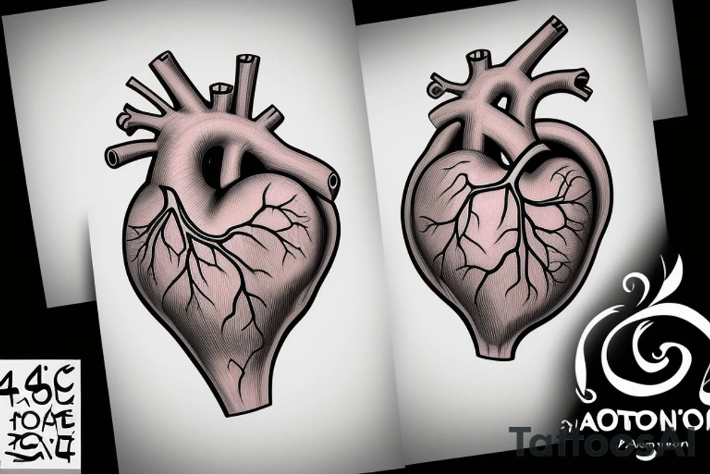 Anatomically correct heart tattoo idea