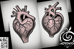 Anatomically correct heart tattoo idea