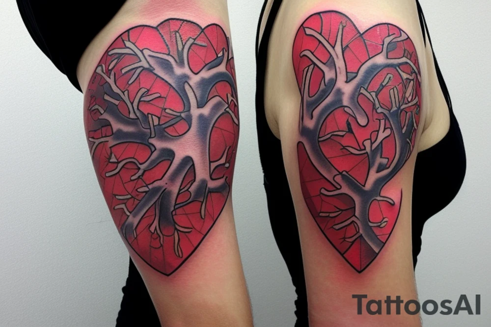 Anatomically correct heart tattoo idea