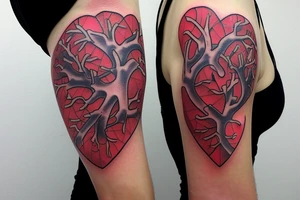 Anatomically correct heart tattoo idea