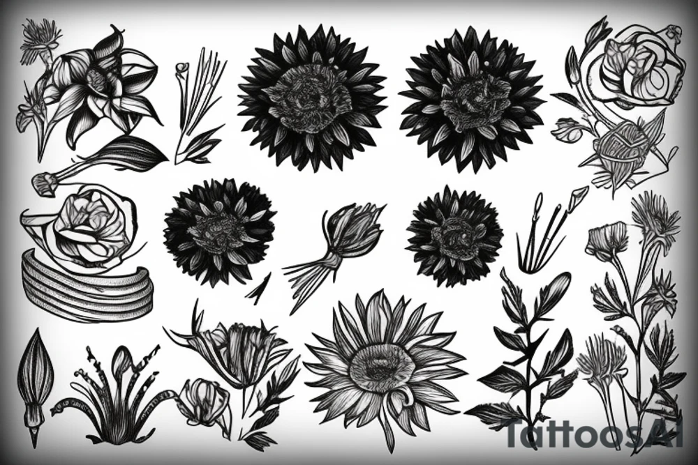 cornflower tattoo idea