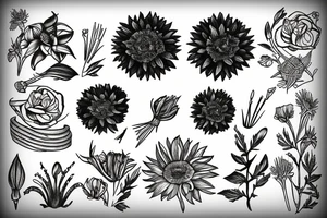 cornflower tattoo idea