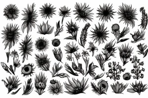 cornflower tattoo idea