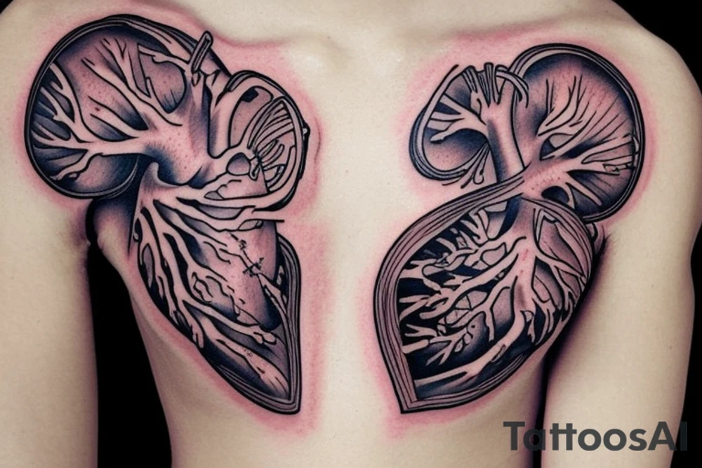 Anatomical Heart tattoo idea