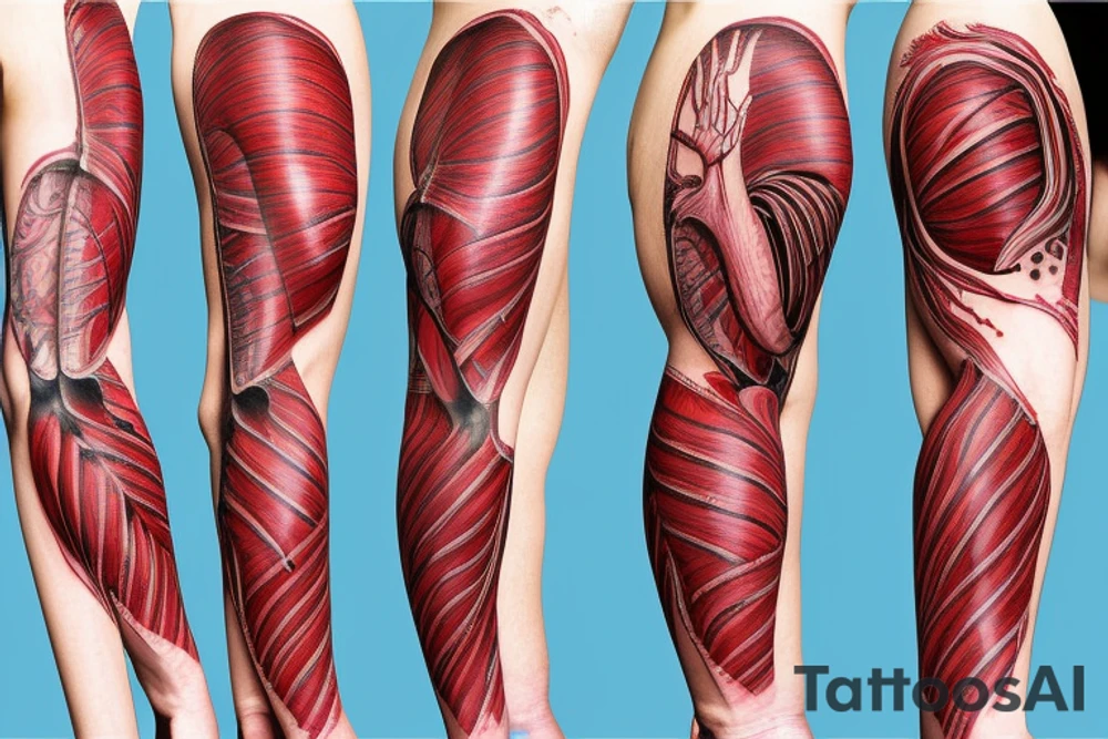Anatomical Heart thats scarred from surgery tattoo idea