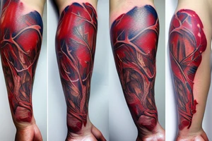 Anatomical Heart thats scarred from surgery tattoo idea