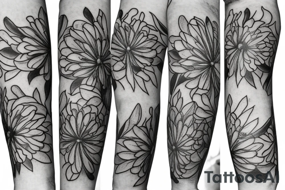 cornflower forearm tattoo idea