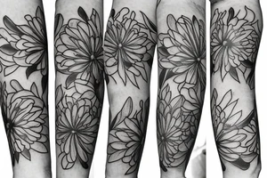 cornflower forearm tattoo idea