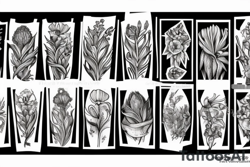 cornflower forearm tattoo idea