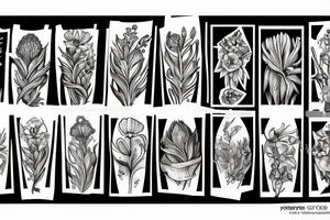 cornflower forearm tattoo idea
