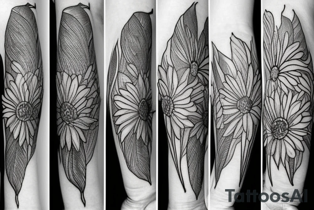 cornflower forearm tattoo idea