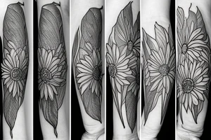 cornflower forearm tattoo idea