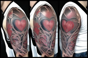 Anatomical Heart thats been repaired from surgery tattoo idea