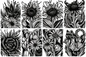corn flower tattoo idea