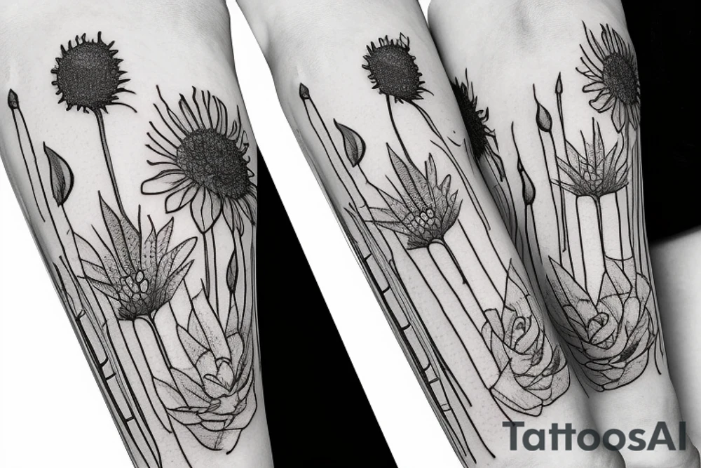 corn flower tattoo idea