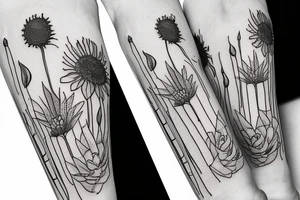 corn flower tattoo idea