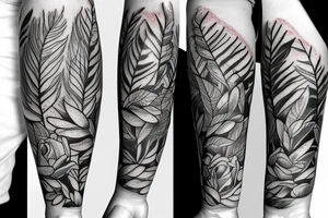 forearm botanical tattoo tattoo idea