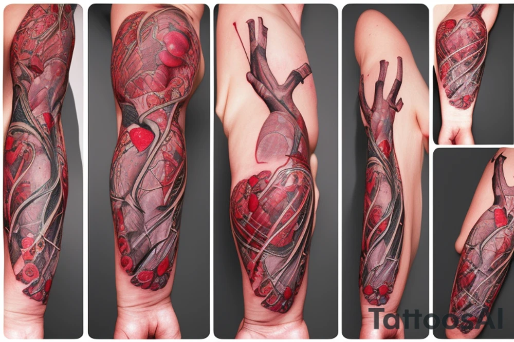 Anatomical Heart thats been repaired from surgery tattoo idea