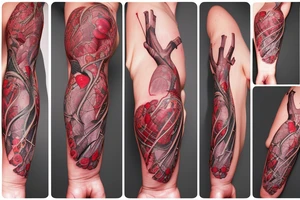 Anatomical Heart thats been repaired from surgery tattoo idea
