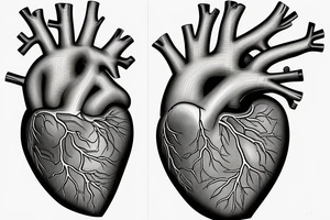 Anatomical Heart thats been repaired from surgery tattoo idea